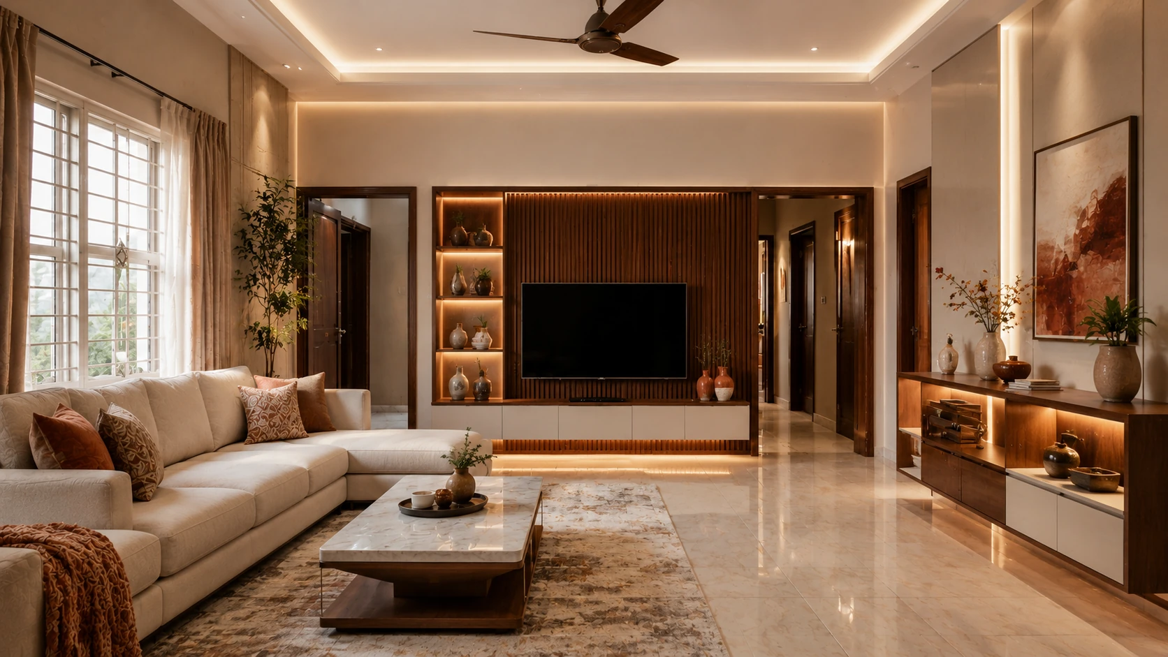 Same room after its Maria Home Decors transformation